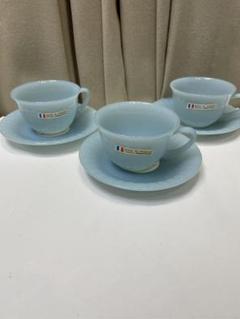 ファイヤ－キング　ターコイズ ティーカップ &ソーサー 2個セット FIRE-KING ファイヤーキング Cup & Saucer カップ&ソーサー