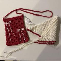 ハンドメイド ポシェット バブーシュカ セット キーホルダー付き