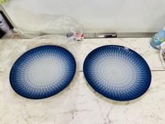 昭和レトロ グラデーション 花びら模様 寿司皿 37cm 飾り物 インテリア