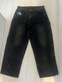 Antimid double knee denim black XL