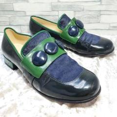 クラークス23.5ローファーハラコエナメルビブラムソールClarks