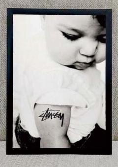 N589 stussy タトゥー　アート　インテリア　額付き