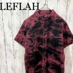 wanima 着用 LEFLAH レフラー 総柄 刺繍入り ノーカラー シャツ