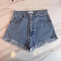 MOUSSY マウジー デニム ショート パンツ フリンジヘム 美脚