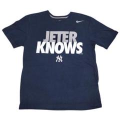 ナイキ 半袖Tシャツ MLB ヤンキース デレク・ジーター 夏物古着k92
