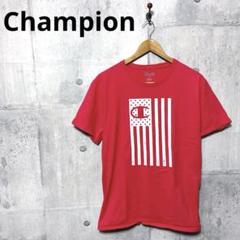 Champion チャンピオン メンズ プリントT Tシャツ M レッド