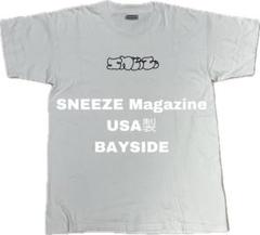SNEEZE Magazine ホワイト Tシャツ BAYSIDE スケボー