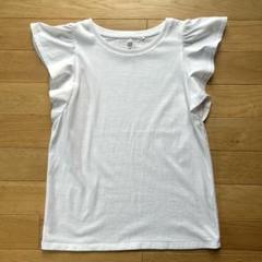 ユニクロ スムースコットンフリルTシャツ（半袖） 白 140