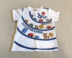 新品未使用　ミキハウス　半袖tシャツ　100cm 豪華なワッペン　プッチー君 ミキハウス プッチーくん 半袖 Tシャツ 黄色 マリン 刺繍