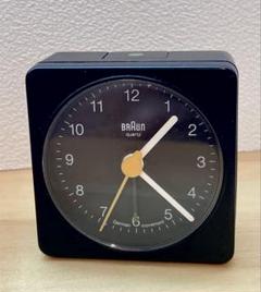 ブラウン】BRAUN トラベルクロック アナログ 横型FMラジオ ドイツ製
