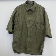 カーキ色 半袖ワークシャツ　GU メンズ　S