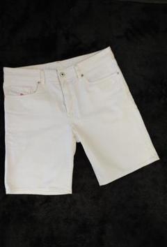 W34☆極美品‼️真っ白❗DIESEL 白 ホワイト デニム ハーフ パンツ