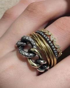 最終SALE！！humハム KUMO TEN RINGS〈10連〉 square_ku-R40_K18GG_2.jpg?crop