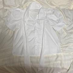 ホワイト 半袖ブラウス M GRL