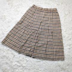 【VINVERT✨free】バンベール リネン混 フレア スカート チェック柄