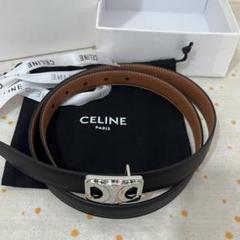 CELINE セリーヌ フィービー ラインストーン ビジュー レザー