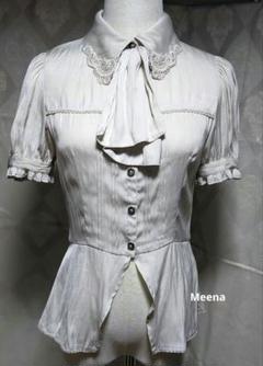 VictorianMaiden ギャザーブラウス半袖生成