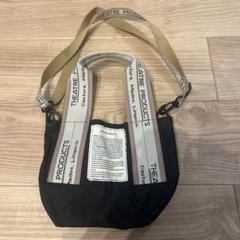 美品　シアタープロダクツ　ジャガードベルト　2way ショルダーバッグ　ブラック