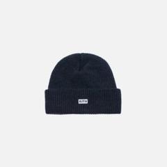 KITH CLASSIC BOX LOGO KNIT BEANIE NAVY
