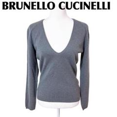 ブルネロクチネリ　サマーニット　半袖ニット　スパンコール　リネンシルク BRUNELLO CUCINELLI - BRUNELLO CUCINELLIブルネロクチネリ