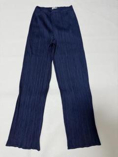 【美品】ISSEY MIYAKE PLEATS PLEASE パンツ ネイビー