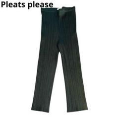 PLEATS PLEASE プリーツプリーズ　パンツ ブラック　黒 短め丈 5