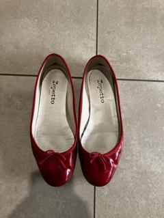【極美品】repetto　カミーユ　パンプス　レッド　光沢あり　箱・保存袋付き 極美品】repettoカミーユパンプスレッド光沢あり箱・保存袋付き