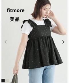 【fitmore】 ドットジャガードキャミトップス