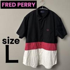 【美品】フレッドペリー Ｌサイズ　半袖シャツ 黒／ピンク／白