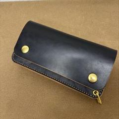 【即納】 ホースハイド トラッカーウォレット 黒 茶心 3層 alps - メルカリ 財布・ケース・小物入れ