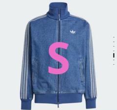 ジャケット・アウター Adidas DENIM FIREBIRD TRACKTOP L JC6233 adidas Adicolor Denim Firebird Track Top - Blue | Free