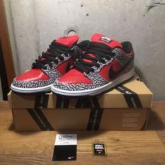 NIKE dunk sb low supreme cement 赤 セメント