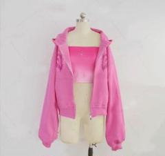 aespa pink hoodie カリナ ピンクフーディー Lサイズ aespa - Pink Hoodie Zip-Up Set [2025 aespa Live Tour 'SYNK