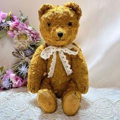 ⋆⑅˚₊ 再出品　イギリス ヴィンテージ テディベア アンティークベア　⋆⑅˚ イギリス アンティーク ヴィンテージ テディベア ゴールドモヘア