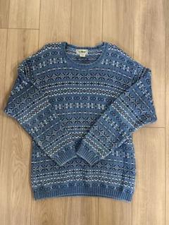 美品◎90s エルエルビーン コットンニット マダガスカル