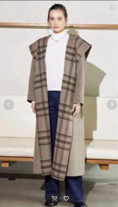 □Z1694 特価 Hi Style フォックスファー カシミヤ混ウールコート ...