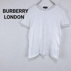 ◇バーバリーロンドン【160A】半袖Tシャツ　ノバチェック柄　三陽商会　Uネック