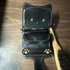 20-60代からのファッション通販  ハンドメイド 黒猫モチーフ バイカーズウォレット - メルカリ 財布・ケース・小物入れ