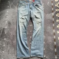 入手困難 QWKJeaN クイックシルバー ライトブルー ダメージ加工 デニム 入手困難 QWKJeaN クイックシルバー ライトブルー ダメージ加工