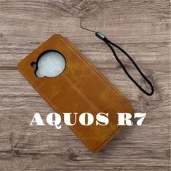 新品未使用品 AQUOS R7 手帳型ケース　内臓マグネット式　ストラップ付き