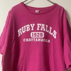90s海外ヴィンテージLメンズデルタピンクtシャツUSA直輸入一点物メンズ古着