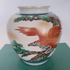 逆輸入 九谷焼 嶺岳 花詰 壺 花器 骨董 花瓶 古美術品 生け花生花 草月 工芸品