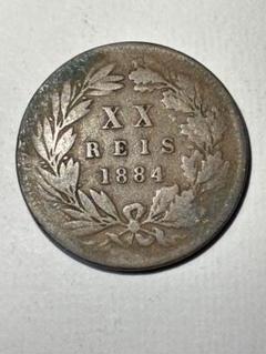 1891年 ポルトガル銀貨 500レイス レイ チャールズ1世銀貨 SV917 1891年 ポルトガル銀貨 500レイス レイ チャールズ1世銀貨 SV917