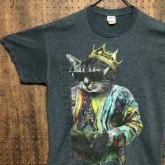 ギルダン　ミュージック　ネコ　キング　Tシャツ　サイズL　SMA336