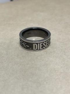 美品　ディーゼル　リング　指輪　ロゴ　黒　ブラック　銀　シルバー　箱　袋付き 楽天市場】DIESEL ディーゼル リングステンシル ブラック