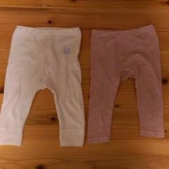 2枚 familiarレギンス パンツ 90 &肌着80