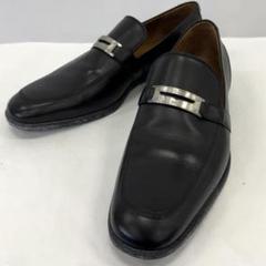 【未使用級】BALLY バリー　イタリア　レザー ローファー　ブラック Bally - 【中古】 バリー ローファー 8 レザー ブラック JP