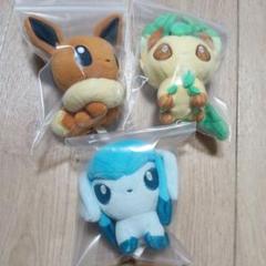 ポケモンドールズ　もっちりマスコット　イーブイ　リーフィア　グレイシア