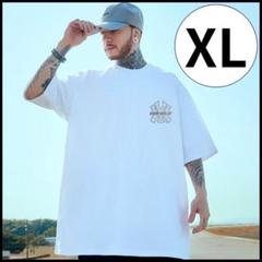 【再入荷】Tシャツ　メンズ　白　ストリート　XL　ユニセックス　ヒップホップ