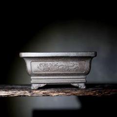 ♦中国？宜興窯 梨地 隅切り長方形ミニ盆栽鉢 小品盆栽鉢 古美術品 骨董品 日本限定 高速配送 小品盆栽 大品盆栽鉢 盆栽鉢 長方鉢 中国宜興